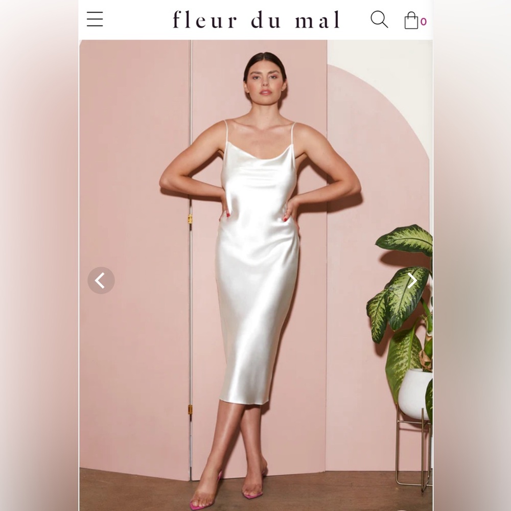 Fleur du Mal - Cowl Neck Slip Dress - XS